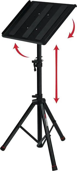 Frameworks Heavy Duty Deluxe Adjustable Multi-Media Gear Stand Featuring 100x100 Vesa Mounting Brackets | Ideal for Laptops and more; Min/Max Height - 36"/48" (GFW-UTL-MEDIATRAY2)