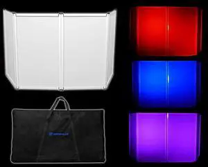 DJ Event Facade Light Weight Metal Frame Booth+Travel Bag+Scrim,White