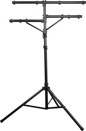 DJ Lighting Stand-Adjustable Height, 10.3 ft Tall with Side Bars and Tripod Base (STLS-011)