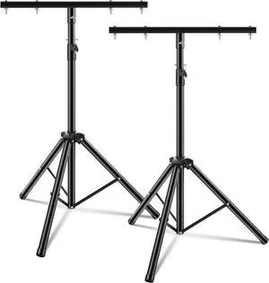 2 Pcs DJ Light Stand Adjustable 35-63 Inch Par Can Tripod T-Bar Stage Light Stand Portable Lighting Rack for Stage Bar Banquet Party