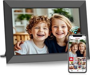 10.1 Inch Digital Picture Frame, Smart Wifi Electronic Photo Frame with HD IPS Touch Screen Slideshow Display 32GB Memory Auto-Rotate Wall Mount, Share Photos/Videos from Phone by  App