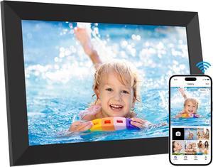 Digital Picture Frame, 10.1 Inch WiFi Digital Photo Frame Electronic Picture Frame Slideshow, Built in 16GB Storage, Wall-Mounted, Auto Rotate, Easy to Upload Photos and Video Instantly via  APP