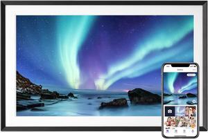 15.6' Digital Picture Frame with 1920x1080 IPS Touch Screen, Smart Digital Photo Frame with 32GB Storage, Easy Setup to Share Photos/Videos via Free App