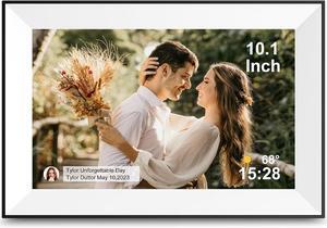 10.1 Inch WiFi Digital Picture Frame,Digital Photo Frame Load Picture and Video from Phone to Electronic Picture Frame, Sd Card,Touch Screen,Auto-roate, for Mom