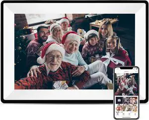 10.1inch Digital Picture Frame WiFi Smart Digital Photo Frame 1280 * 800 IPS HD Touch Screen, 16GB Memory, auto-Rotate, use APP Instantly Shares Photos and Videos-Best Gift