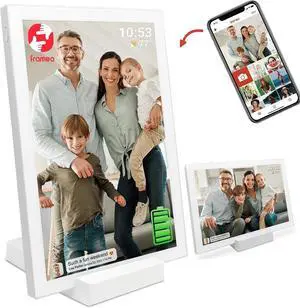 10.1 Inch WiFi Digital Photo Frame with 5000mAh Battery,1280x800 HD IPS LCD Touch Screen,Auto-Rotate Portrait and Landscape,32GB Storage,Share Moments Instantly via  App from Anywhere