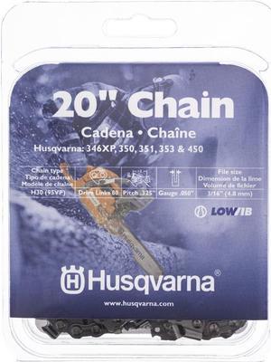 Husqvarna 531309680 20" Chain .325" Pitch .050" Gauge 80 Drive Links 346XP 350 351 353 450 Chainsaws