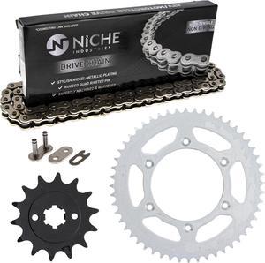 NICHE Drive Sprocket Chain Combo for KTM Duke 125 RC Front 14 Rear 45 Tooth 520NZ Standard 118 Links