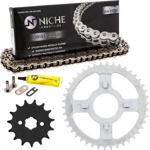 NICHE Drive Sprocket Chain Combo for Honda XL100S Front 15 Rear 42 Tooth 428HZ Standard 118 Links