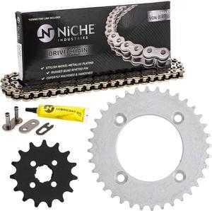 NICHE Drive Sprocket Chain Combo for Honda XR70R Front 15 Rear 36 Tooth 420HZ Standard 86 Links