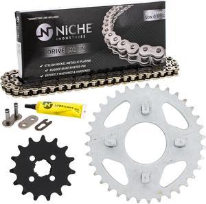 NICHE Drive Sprocket Chain Combo for Honda CT70 ST70 CL70 Front 15 Rear 35 Tooth 420HZ Standard 86 Links