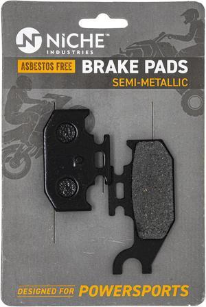 NICHE Rear Brake Pad Set for Yamaha 1S3-W0046-01-00 5UG-W0046-01-00 Semi-Metallic