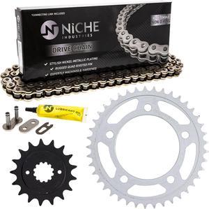 NICHE Drive Sprocket Chain Combo for Honda Shadow Spirit 750 Front 17 Rear 42 Tooth 525HZ Standard 122 Links