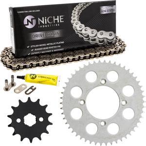 NICHE Drive Sprocket Chain Combo for Honda XR100R CRF100F Front 14 Rear 50 Tooth 428HZ Standard 118 Links