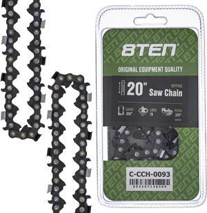 8TEN Ripping Chainsaw Chain 20 Inch .050 .325 78DL for Husqvarna 55 38 40 Jonsered 45 50 Poulan 325