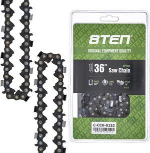 8TEN Ripping Chainsaw Chain 36 Inch .063 3/8 115DL for Poulan Husqvarna 372 385 390 395 575 576 XP