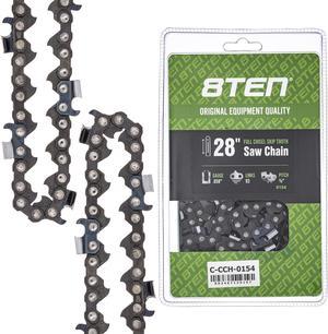 8TEN Full Chisel Skip Tooth Chainsaw Chain 28 Inch .058 3/8 93DL For Husqvarna 262XP Poulan 475 Jonsered 2065