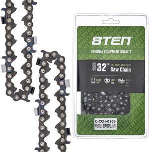 8TEN Full Chisel Skip Tooth Chainsaw Chain 32 Inch .063 3/8 105DL For Husqvarna 372XP Poulan 475 Jonsered 2165