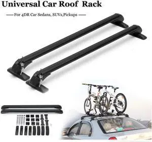 Paiying 2x 46'' Car Roof Rack Top Cross Bar Kit Luggage Cargo Carrier w/ Lock Drill-free