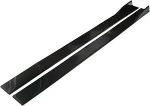 FYUU 78.7'' Car Side Skirt Body Extension Splitter Diffuser Panel Lip Glossy Black US