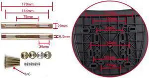 Paiying US Matte Black Scooter Moped Top Box Tail Luggage Storage Case Clip w/Lock Kits