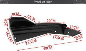 Paiying 2x Car Rear Bumper Side Blade Splitter Diffuser Winglet Wing Carbon Fiber Style