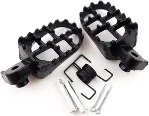 Acaigel Black Pit Dirt Bike Foot Pegs Footrest Pedal For Suzuki DR Honda Yamaha Kawasaki