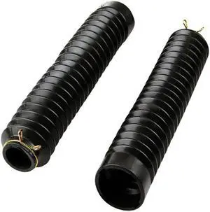 Paiying 2x 30mm Black Motorcycle Pit BIke Front Fork Shock Cover Boot Sleeve 270mm Long