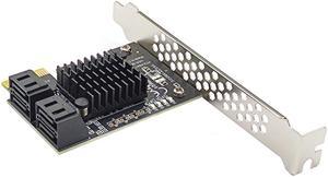 Acaigel PCIE to SATA Card Expansion Adapter 4 Port SATA III 6G for SSD HDD IPFS Mining