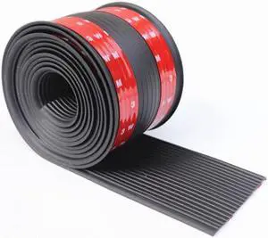 Acaigel 2M Flexible Rubber Car Side Skirt Anti-Collision Scratch-Resistant Protective Strip Rocker Splitters Diffuser Winglet Wings Bumper Decorative Strip Scuff Plate Door Sill Strip