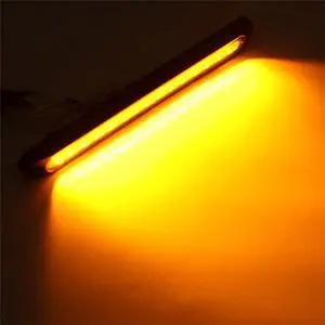 Paiying Durable 15LED Car Truck Stop Tail Brake Light Bar Yellow Dust-Proof