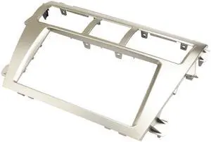 Acaigel Silver Double DIN Stereo Car Radio Dash Frame Panel Mount For Toyota Yaris 07-12