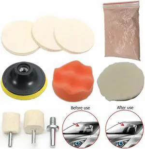 Acaigel 10Pcs Glass Scratches Polishing Kit Car Windows Repair Tool Cerium Oxide Powder