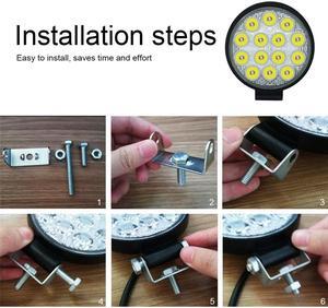 Acaigel 1Pc 4.5Inch 14LED 70W 6500K Aluminum Round LED Work Light Fog Driving Lamp Offroad SUV Spotlight Bar Boat