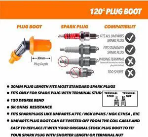 Set Racing Ignition Coil Spark Plug CDI For Gy6 Scooter ATV 50cc 125cc 150cc Hot