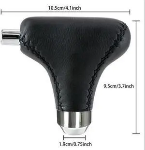 Paiying Black PU Leather Automatic Gear Shift Knob Shifter Handle Lever Stick