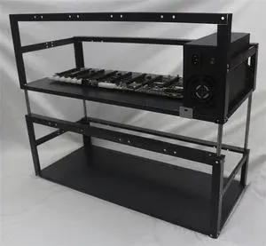 Paiying Double Deck 12 GPU Open Air Frame Rack Case For ETH BTC Mining Rig Computer USA