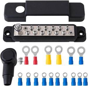 Paiying 12 Way Bus Bar Power Distribution 12V 150A Rated Terminal Block For Auto Marine