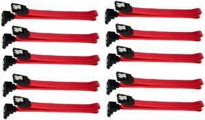 10x 18" SATA 3.0 Cable SATA3 III 6GB/s Right Angle 90 Degree SSD HDD Hard Drive