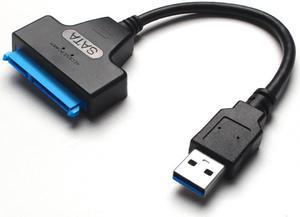 USB 3.0 to 2.5" SATA 7 Pin+15 Pin Converter Hard Drive Adapter Cable For SSD/HDD