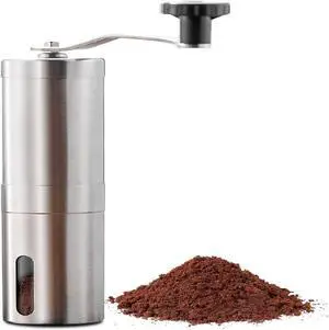 Manual Coffee Grinder with Adjustable Settings Stainless Steel