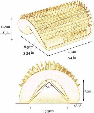 FYUU 1 Pc Softer Wall Corner Pet Self Brush Comb Hair Fur Scratcher Pet Tool for Long and Short Fur Kitten Cats Dogs