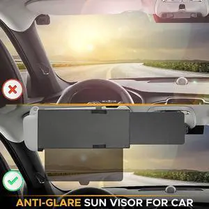 Paiying Upgrade Car Shade Sun Extend Visor Shield Anti Glare Extension Driving