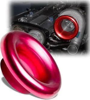 Acaigel 1x 3 Inch Inlet Red Car Air Intake Turbo Horn Intake Inlet