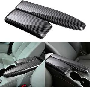 Acaigel 2X Abs Carbon Fiber Look Center Armrest Box Panel Cover For Benz C W204 E W212
