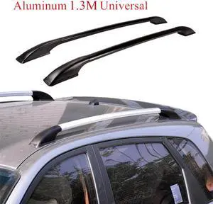 Acaigel 1.3M Luggage Rack Refit Special Luggage Side Bars Rails For Car Decoration Black