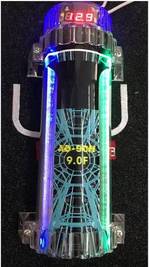 9.0 Farad Car Audio Capacitor Subwoofer Modified with Digital Voltage Display US