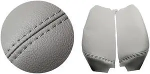 Yassdwbn Leather Center Console Lid Armrest Cover Taupe Gray For 2007-2013 Acura Mdx