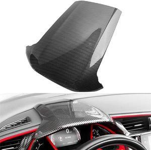 FYUU Glossy Carbon Fiber Look Dashboard Cover Trim Plate For Honda Civic 10th Gen 2016-2021 LHD