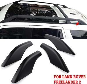 Acaigel 4 Pcs Black ABS Car Roof Rack Rail End Cover Shell For 2006-2013 Land Rover LR2